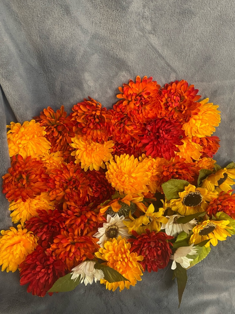 2/$15 - Orange and Yellow Artificial Fall Flower Bundle